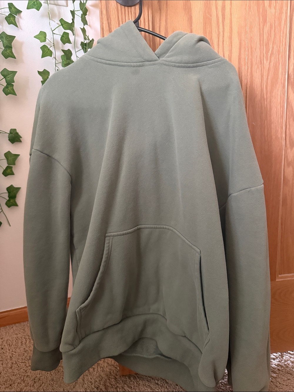 Cozy Olive Green Hooded Sweatshirt